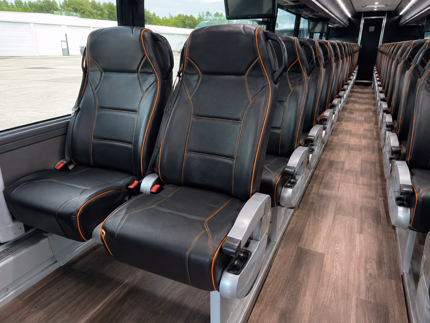 kansas city charter bus services interior